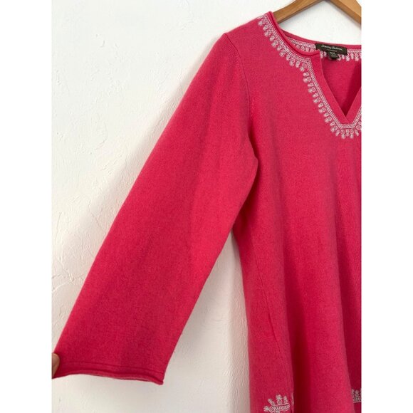 Tommy Bahama Women's Medium Rose Pink 100% Cashmere Tunic - Picture 5 of 10